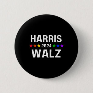 WAlzheimer 2024 Lgbtq Gay Pride Rainbow Kamala Har 6 Cm Round Badge