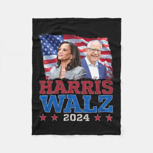 WAlzheimer President Election 2024 Kamala Harris T Fleece Blanket (Front)