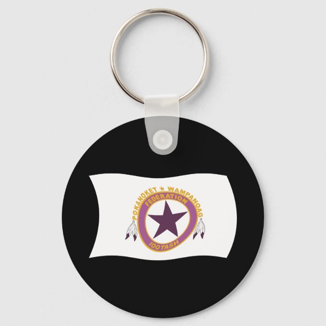 Wampanoag Tribe Flag Keychain (Front)