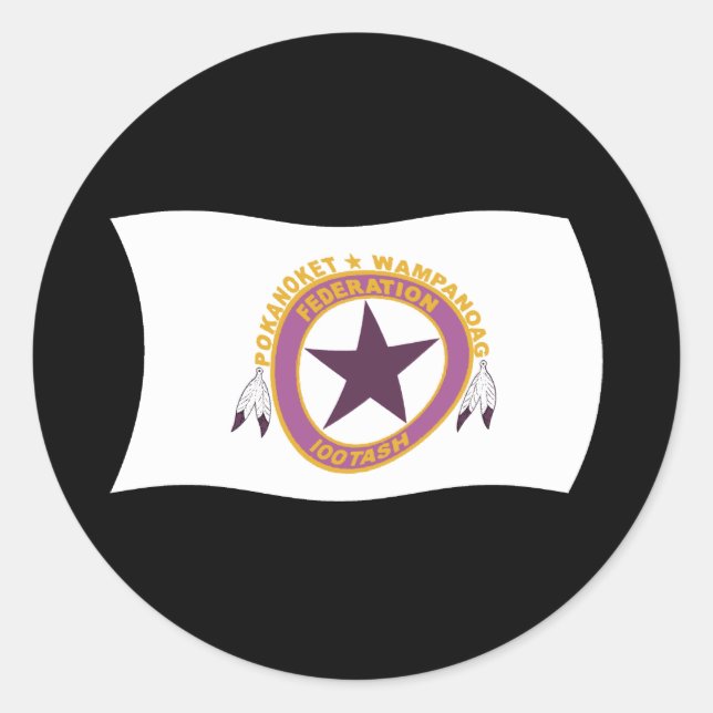 Wampanoag Tribe Flag Sticker (Front)