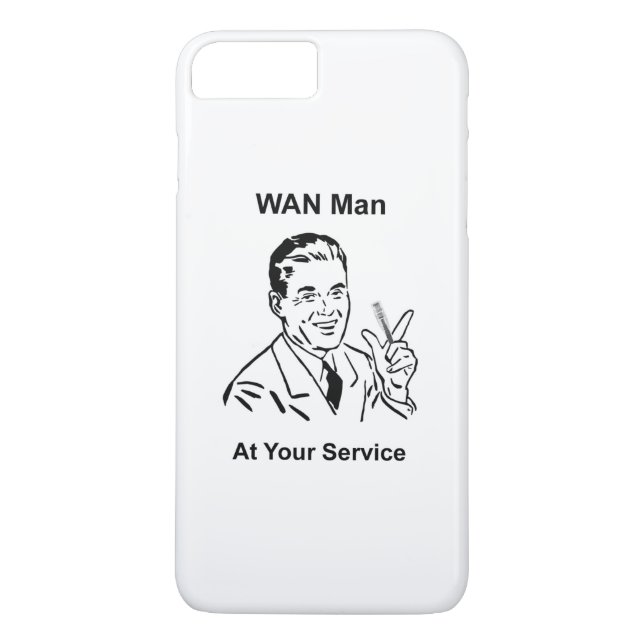 WAN Man At Your Service Retro Tech Case-Mate iPhone Case (Back)