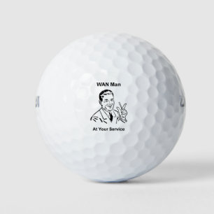 WAN Man At Your Service Retro Tech Golf Balls