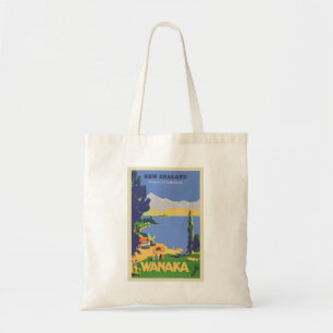 Wanaka, New Zealand Vintage Travel Poster Tote Bag