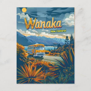 Wanaka New Zeeland vintage Postcard