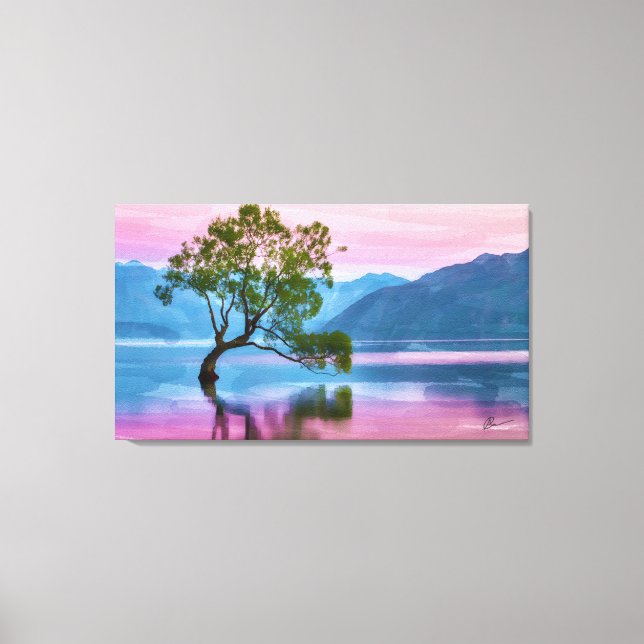 Wanaka Tree New Zealand Canvas Print (Front)