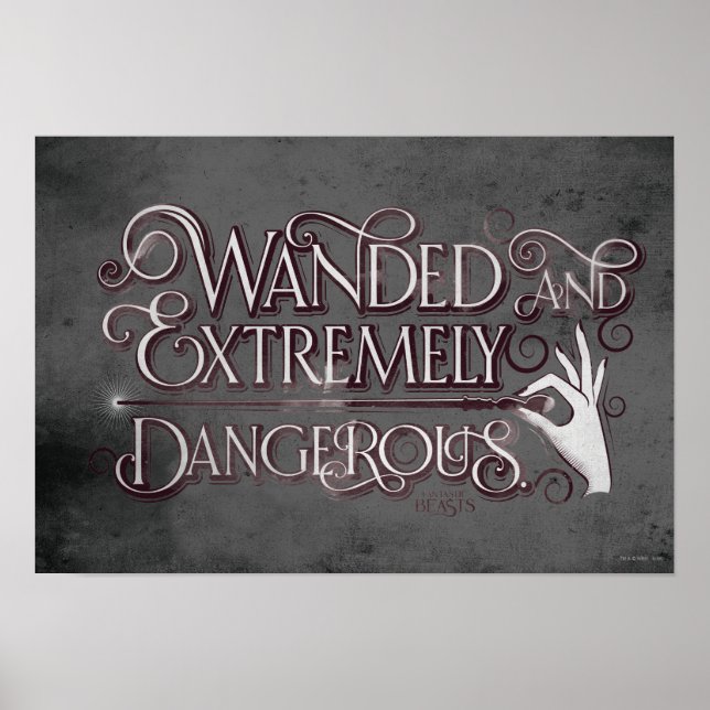 Wanded And Extremely Dangerous Graphic - White Poster (Front)