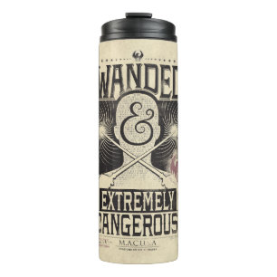 Wanded & Extremely Dangerous Wanted Poster - Black Thermal Tumbler