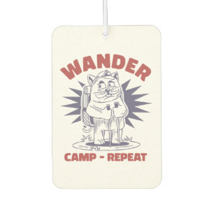 Wander Camp Repeat – Vintage Cat Camper Car Air Freshener