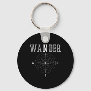 Wander Comp Hiking Camping Adventure Key Ring