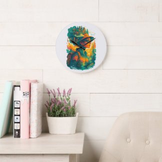 Wander far. Dream big. Live free. Large Clock