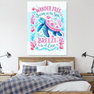 Wander Free Swim in the Sea Canvas Print
