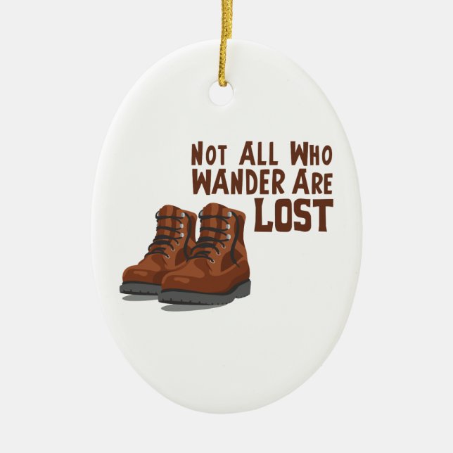 Wander Lost Ceramic Tree Decoration (Front)