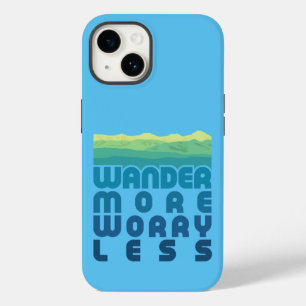  Wander More Worry Less/blue gradient Case-Mate iP Case-Mate iPhone 14 Case