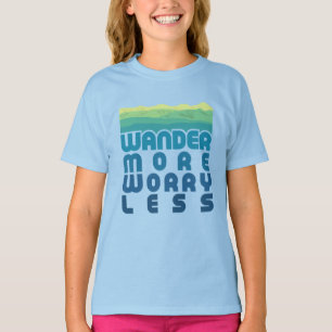  Wander More Worry Less/blue gradient T-Shirt