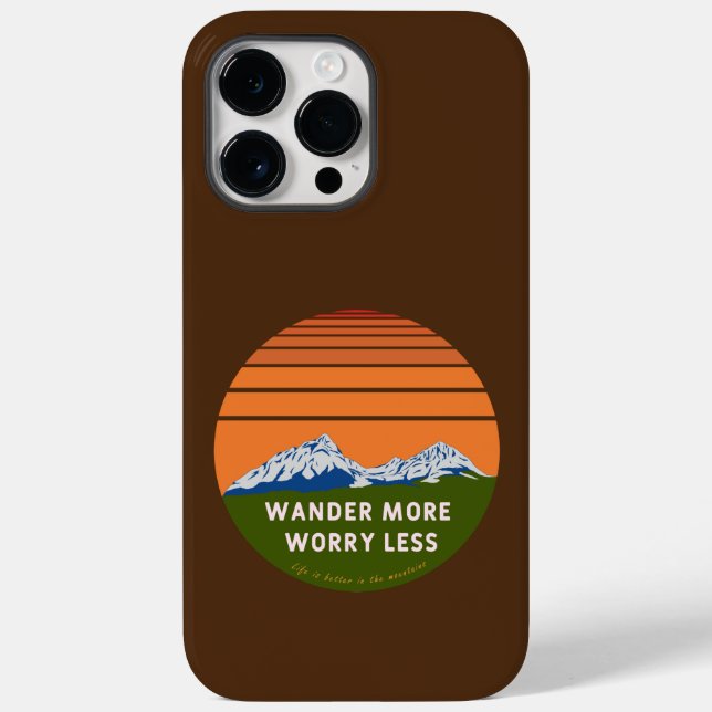 Wander more Worry less Case-Mate iPhone Case (Back)
