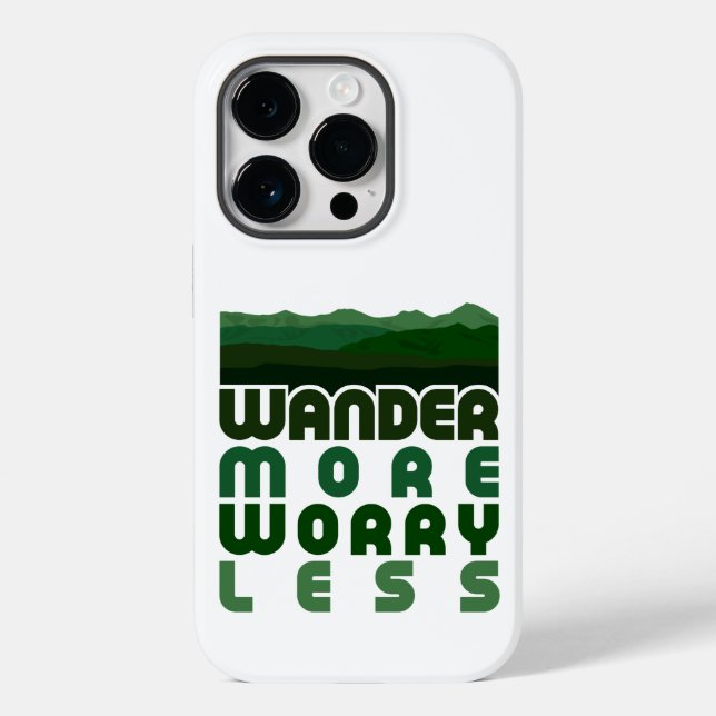 Wander More Worry Less Case-Mate iPhone Case (Back)