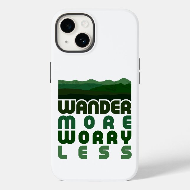 Wander More Worry Less Case-Mate iPhone Case (Back)
