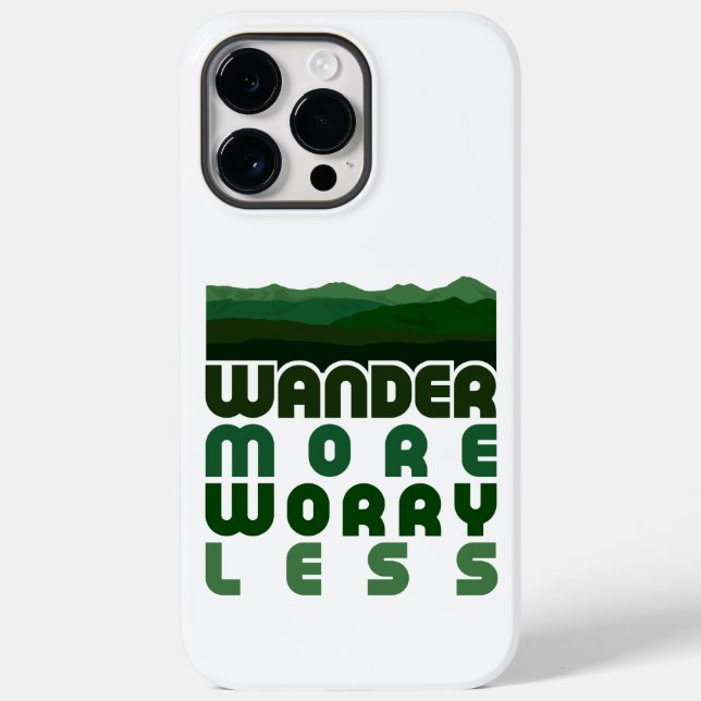 Wander More Worry Less Case-Mate iPhone Case (Back)