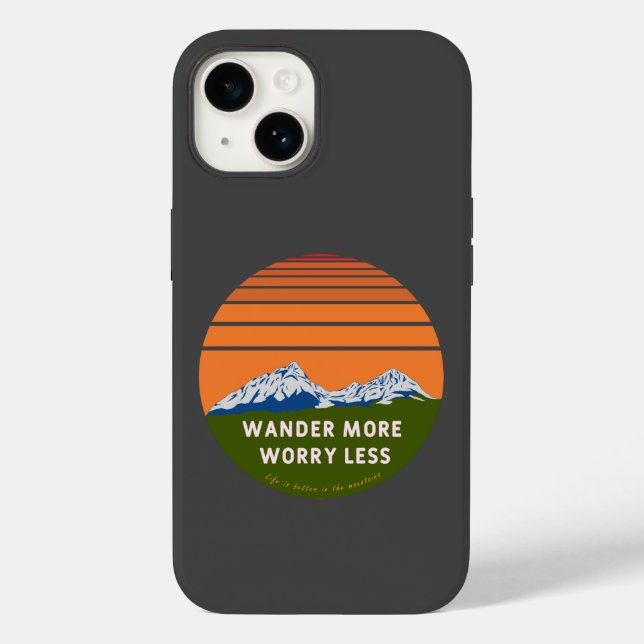 Wander more Worry less Case-Mate iPhone Case (Back)