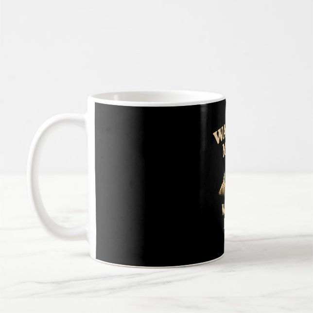 Wander more worry less outdoor spruch design coffee mug (Left)