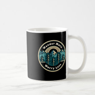 Wander More Worry Lot Less Hiking Mountain Lovers Coffee Mug