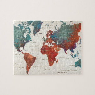 Wander Often, Wander Always Map With Quote Jigsaw Puzzle
