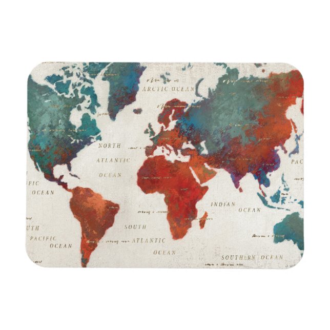 Wander Often, Wander Always Map With Quote Magnet (Horizontal)