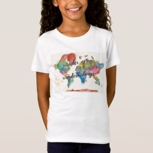 Wander Often, Wander Always Map With Quote T-Shirt