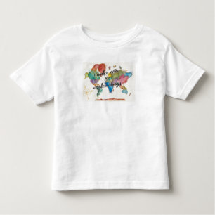 Wander Often, Wander Always Map With Quote Toddler T-Shirt