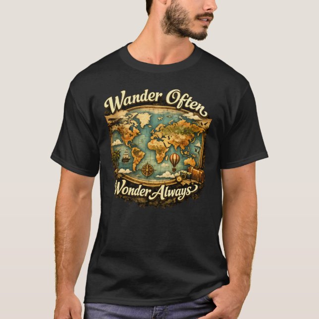Wander Often Wonder Always T-Shirt (Front)