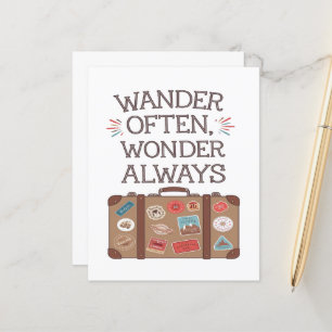 Wander Often, Wonder Always Travel Quote