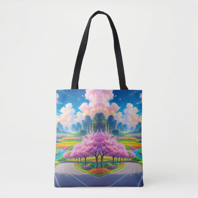 "Wander Through Wonder – Artistic Nature  Tote Bag (Front)