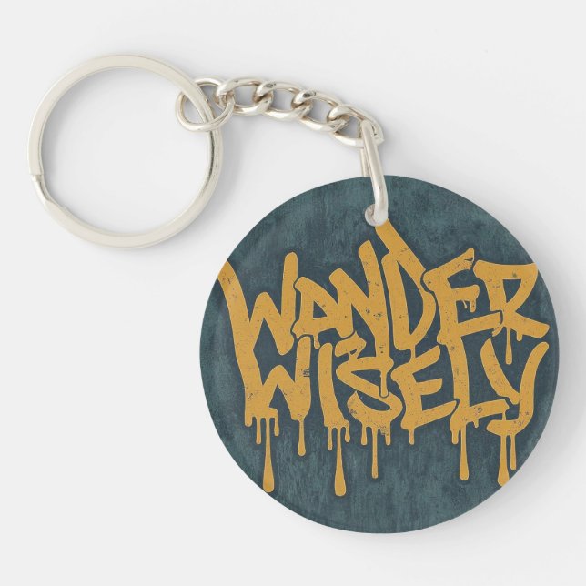 Wander Wisely Key Ring (Front)