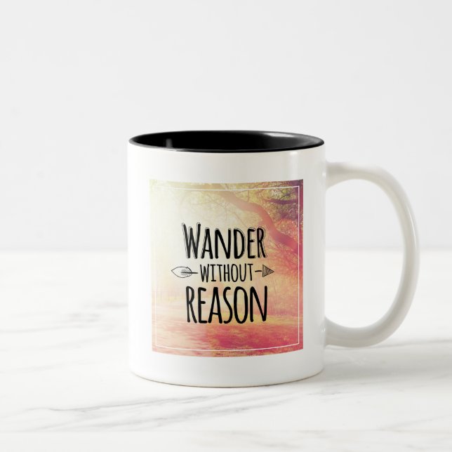 Wander Without Reason Two-Tone Coffee Mug (Right)