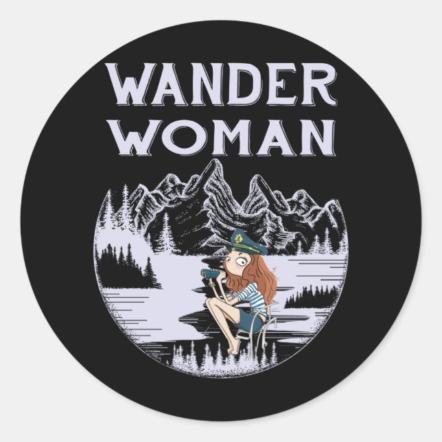 Wander Woman Classic Round Sticker (Front)