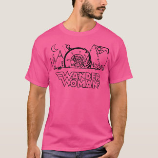 Wander Woman Compass Camping Hiking Mountain Outdo T-Shirt