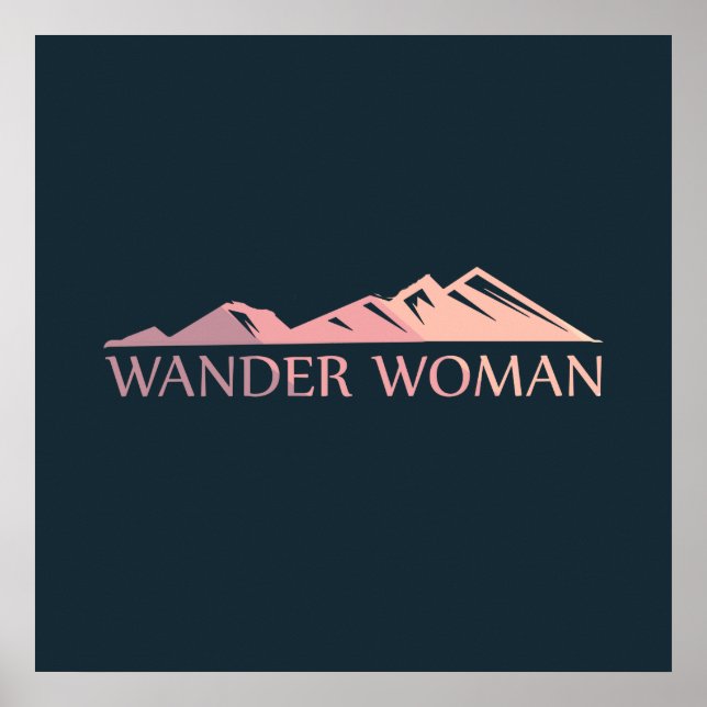 Wander woman hiking camping poster (Front)