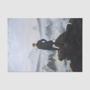 Wanderer Above the Sea of Fog (by C.D. Friedrich) Tissue Paper