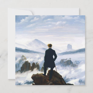 Wanderer above the Sea of Fog, Caspar D Friedrich Holiday Card