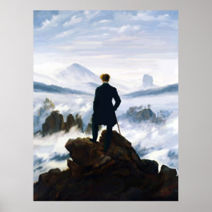 Wanderer above the Sea of Fog, Caspar D Friedrich  Poster