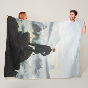 Wanderer above the Sea of Fog, Friedrich Fleece Blanket