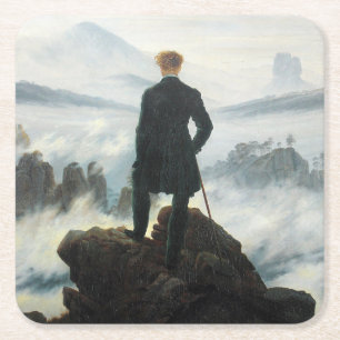 Wanderer above the Sea of Fog, Friedrich Square Paper Coaster