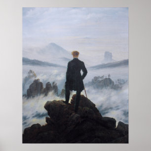 Wanderer above the Sea of Fog Poster