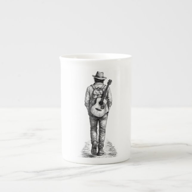 Wanderer Collection – Lone Guitar Traveller Mug (Front)