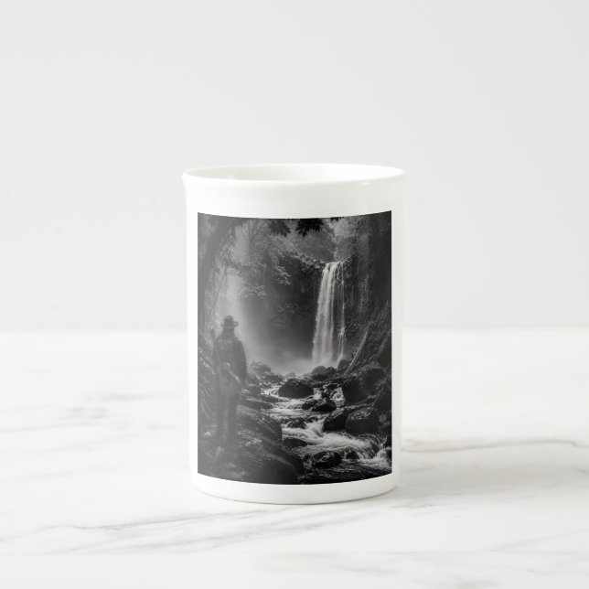 Wanderer Collection WO06 – Hidden Waterfall Explor Bone China Mug (Front)