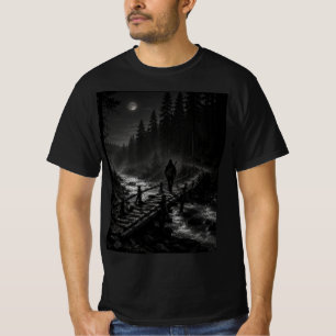 Wanderer Collection WO07 – Moonlit Wooden Bridge C T-Shirt