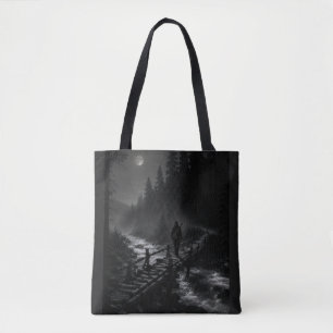 Wanderer Collection WO07 – Moonlit Wooden Bridge C Tote Bag