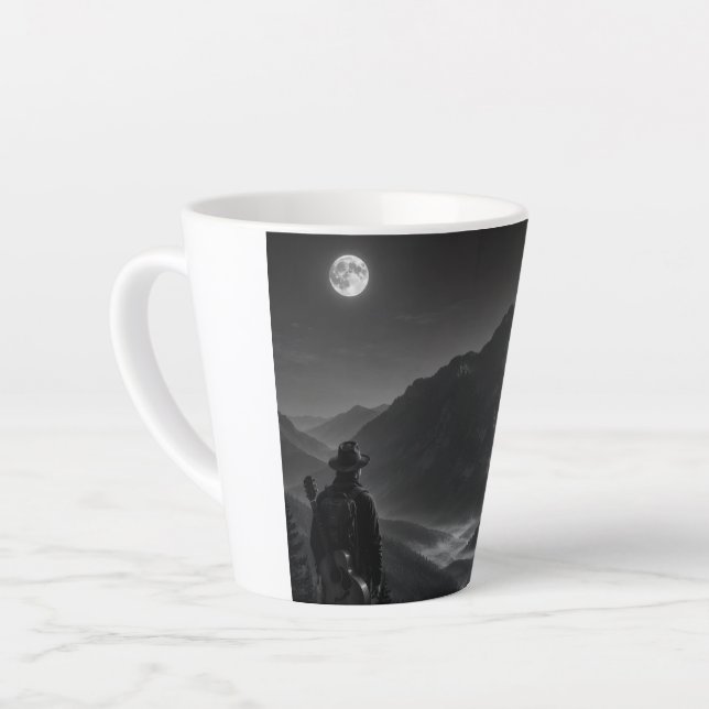Wanderer Collection WO08 – Moonlit Mountain Overlo Latte Mug (Left Angle)