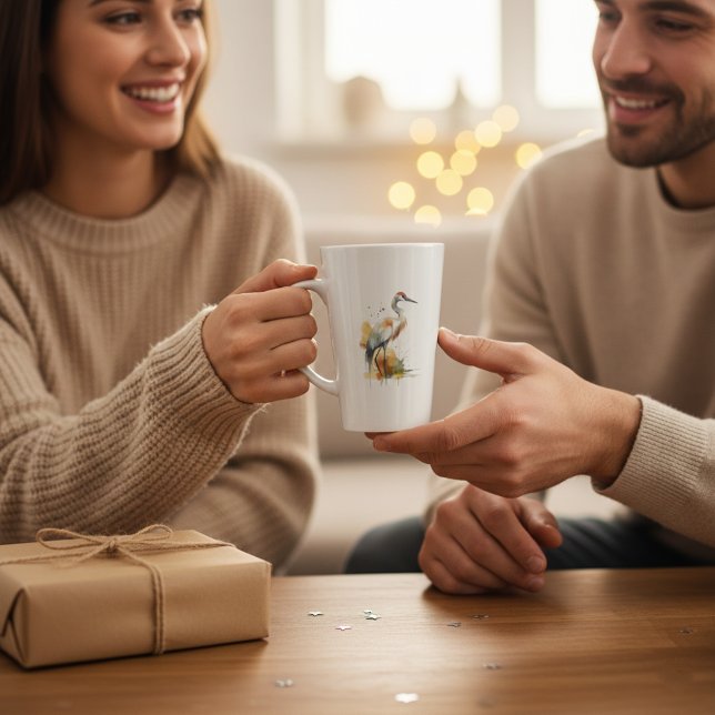 Wandering Crane Latte Mug (Creator Uploaded)