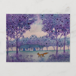 Wandering fox postcard